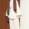 Linen Two-Piece Set with Fisto Detail and Wide Sleeves Beige - Image 3