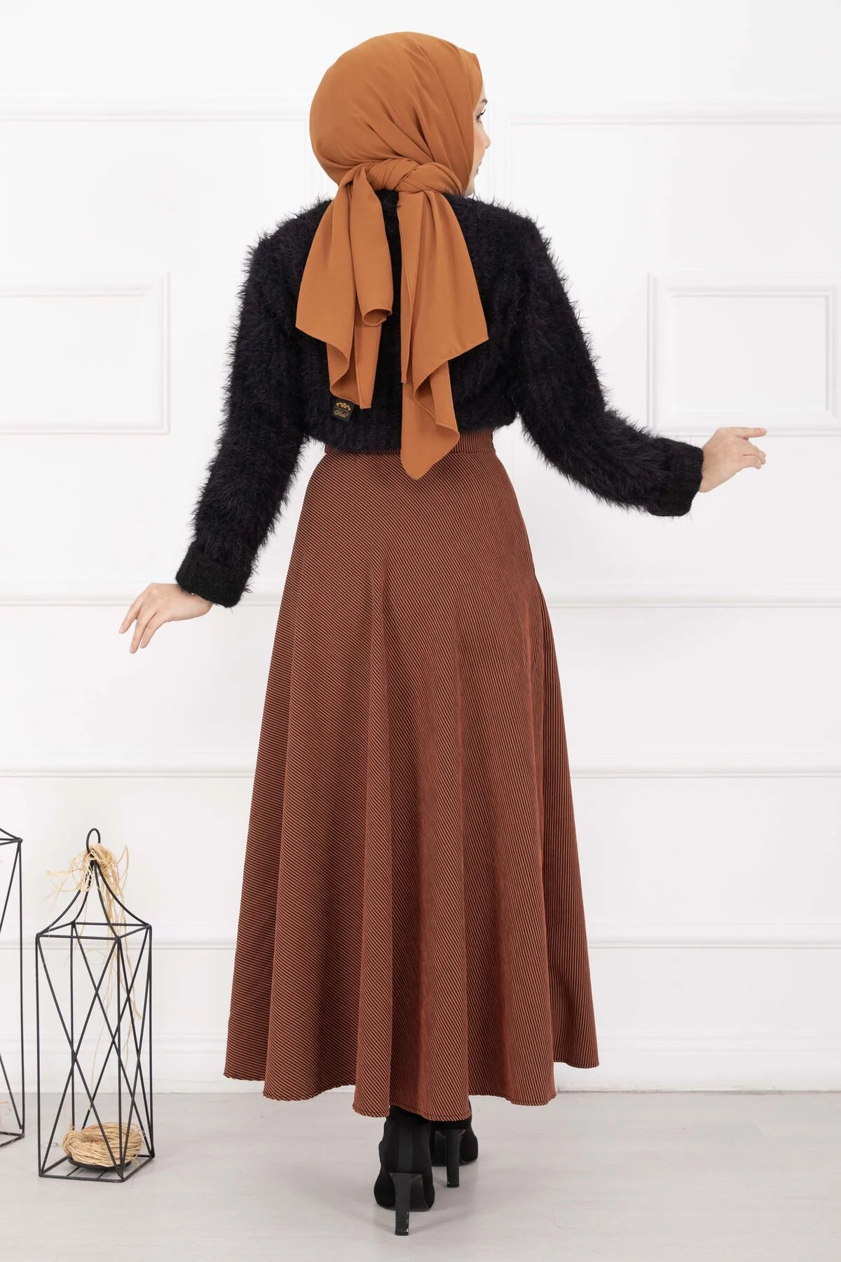 Ribbed Mevlana Skirt Tan - immagine 5