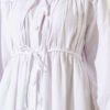Shirred Blouse with Bow White - Imagen 4
