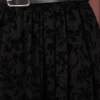 Floral Patterned Belted Tulle Skirt Black - immagine 5