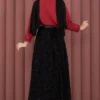 Floral Patterned Belted Tulle Skirt Black - immagine 6