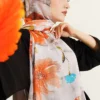 Floral Patterned Shawl Beige