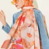 Floral Patterned Shawl