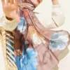 Floral Patterned Shawl Brown