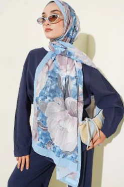 Alternative view of Bamboo Krash Shawl Baby Blue
