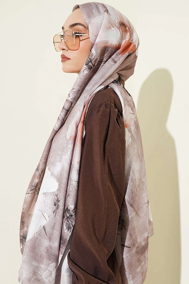 Digital Print Shawl Beige – Bild 3
