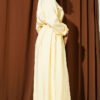 ⁦Zipped Modal Long Tunic Set with Scarf Yellow⁩ - الصورة ⁦3⁩