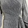 Silver Buckle Glittering Stone Evening Dress – Image 4