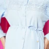 ⁦Lace Detailed Skirted Two-Piece Set Blue⁩ - الصورة ⁦4⁩