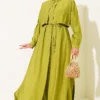 Long Tunic Set with Chest Panel and Tie Belt