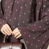 Oversized Tunic with Polka Dots Brown - Afbeelding 4