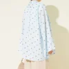 Oversized Tunic with Polka Dots Baby Blue - Imagen 3