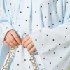 Oversized Tunic with Polka Dots Baby Blue - Imagen 4