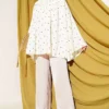 Oversized Tunic with Polka Dots Yellow - Afbeelding 2
