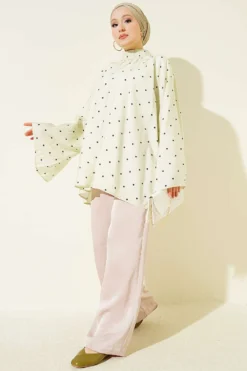 Alternatieve weergave van Oversized Tunic with Polka Dots