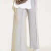Wide Waistband Elasticated Trousers Grey