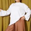Shoulder Lace Scarf Two-Piece Set White