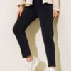 Wide Leg Denim Pants Anthracite