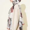 Geometric Floral Shawl Brown - Image 3