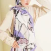 Geometric Floral Shawl