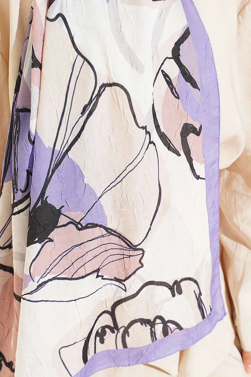 Geometric Floral Shawl - Afbeelding 4
