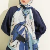 Geometric Floral Shawl Mint