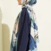 Geometric Floral Shawl Mint – Bild 3