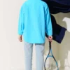 Hidden Button Basic Shirt Benetton Blue - Afbeelding 3