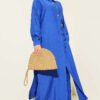 Long Tunic Set with Hidden Button and String Detail