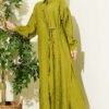 Long Tunic Set with Hidden Button and String Detail