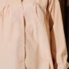 ⁦Shirt with Chest Ruching Detail Beige⁩ - الصورة ⁦4⁩