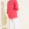 Shirt with Chest Ruching Detail Pomegranate Blossom - Afbeelding 3