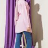 Gathered Waist Tunic Shirt Pink – Bild 3