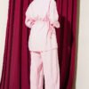 Gold Button Detail Waist Tunic Two-Piece Set Pink - immagine 3