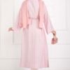 Long Kimono with Button and Tie Pink – Bild 5