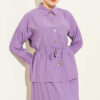 Gold Buttoned Waist Tunic Skirt Set Lilac - Afbeelding 2
