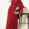 Jacketed Jumper Set Burgundy