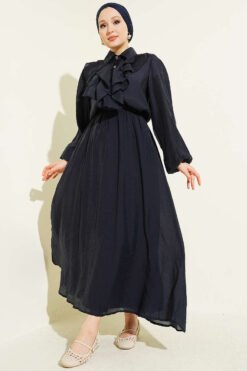 Gold Button Front Ruffled Skirt Set Gold