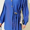 Gold Button Side Tie Two-Piece Set Gold - Afbeelding 4
