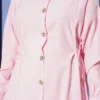 Floral Button Side Tunic Set Pink - Afbeelding 4