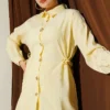 Floral Button Side Tunic Set Yellow - Afbeelding 2
