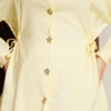 Floral Button Side Tunic Set Yellow - Afbeelding 4
