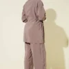 Floral Button Side Tunic Set Mink - Image 3