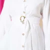 Shirt with Gold Buckle Belt White – Image 4