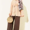 Shirt with Gold Buckle Belt Gold – Bild 2