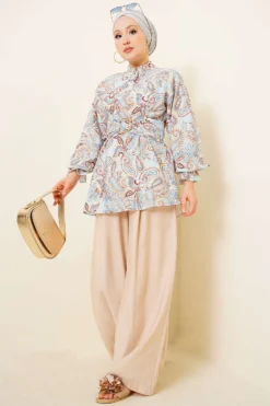 Vue alternative de Paisley Pattern Tunic Blue