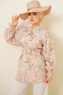 Paisley Pattern Tunic Mint