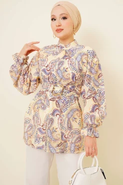 Paisley Pattern Tunic Yellow