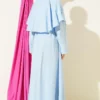 Cloak with Gold Buckle Three-Piece Set Blue – Image 3
