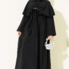 Cloak with Gold Buckle Three-Piece Set Black